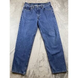 Levi's 550 Mens 36x34 Relaxed Fit Straight Leg Med Denim Jeans Preppy Blue Nice!